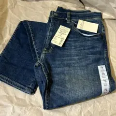 無印良品 アメリカンコットン混デニム スリムパンツ 79 インディゴブルー