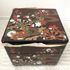 6.5寸 三段重箱 和柄 重箱 おせち お正月 行楽 ◇未使用