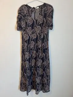 配色レースエプロンワンピース【結婚式 二次会 同窓会 謝恩会 お呼ばれドレス】