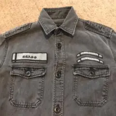 SHIPS Jet Blue テンセル混 長袖シャツ M シップス