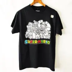 レア 新品 USA スーパーマリオ メンズ 半袖 Tシャツ 黒 S