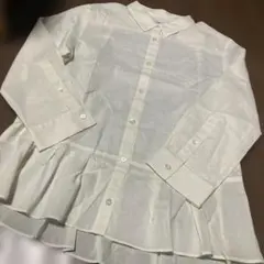 IENA フリル付きホワイトシャツ 長袖　イエナ　ブラウス