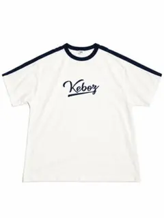 Keboz リンガーTシャツ ホワイト ネイビー