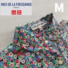 イネス × ユニクロ 花柄長袖シャツ M