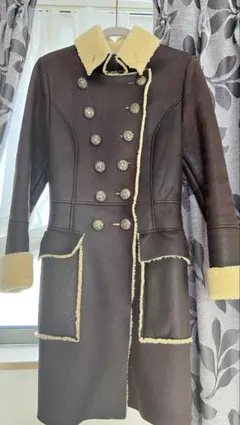 ブラウンレザーファーコート