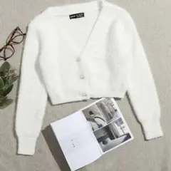 SHEIN SHEIN Unity 女性用 ショート丈 カーディガン長袖トップス