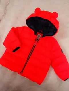 ベビーギャップ✩ダウンジャケット✩蛍光オレンジ✩80