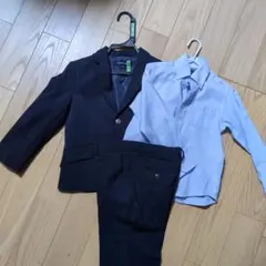 【超美品】サイズ110 Add Rouge ダークネイビーチェック柄スーツ