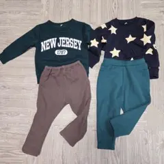 【90cm】裏起毛 トレーナー・ズボン4着まとめ売り