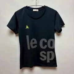 ルコック スポルティフ 半袖 Tシャツ ビッグロゴ 黒 黄 M ドライ ジムのサムネイル