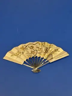 松庵 寿シリーズ 扇子 金属工芸品 純金純銀鍍金 - メルカリ