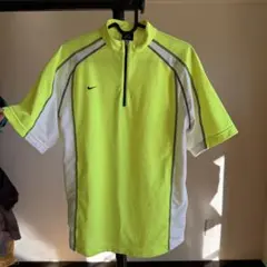 NIKE ナイキ ハーフジップ トレーニングウェア 半袖 蛍光イエロー