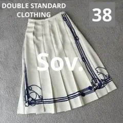 美品✨Sov.（ソブ）ホワイト フレア　プリーツスカート 38 ダブスタ白のサムネイル