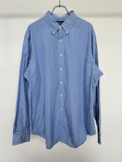RALPH LAUREN ストライプボタンダウン長袖シャツ