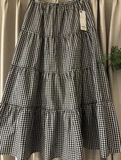 新品　GU ティアードマキシスカートS