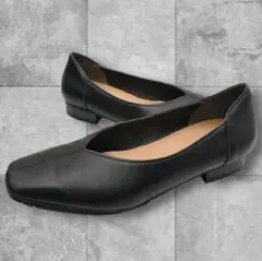 幅広 フラットシューズ