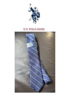 U.S. POLO ASSN. ネイビー ストライプ ネクタイのサムネイル