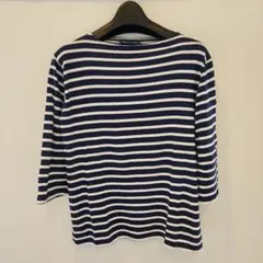 SAINT JAMES 七分袖Tシャツ ネイビー/ホワイト