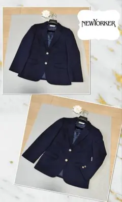 (極美品)NEW YORKER 金ボタン テーラードジャケット 日本製