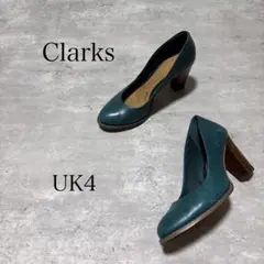 Clarks クラークス 本革 ヒール パンプス UK4のサムネイル