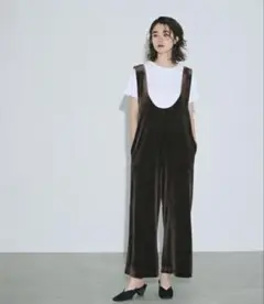 COCA ベロアサロペット　ブラウン　M