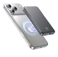 【人気】モバイルバッテリー　MagSafe 10000mAh グレー PSE認証