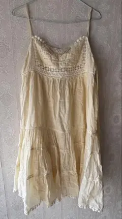 アイボリー キャミソール ワンピース　森ガール