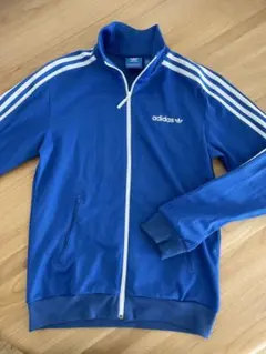 adidas 青 ジップアップジャージ XS