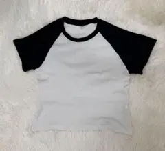 UNIQLO ユニクロ ミニT XL 白黒 ラグラン