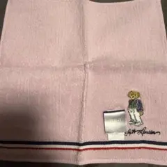 POLO RALPH LAUREN ピンク　タオルハンカチ