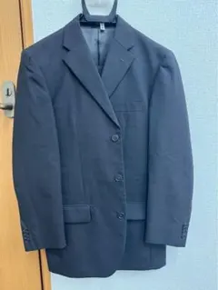 COMME CA ISM コムサイズム ストライプスーツ 黒色ストライプ柄