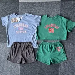 【新品未使用】女の子　110㎝　パジャマ　shein 120㎝　セットアップ　緑