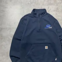 carhartt FR カーハート　ハーフジップ　刺繍企業ロゴ　スウェットのサムネイル