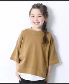 devirock   ピグメント加工　コクーン7分袖Tシャツ