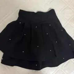 美脚スカート フレアスカート ストーン付き ミシェルマカロン風