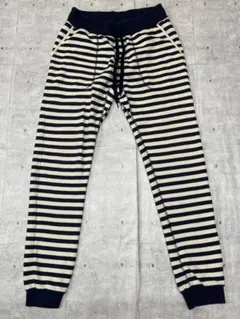 スコッチ＆ソーダ 囚人ボーダー スウェットパンツ 3ポケット リブパンツ