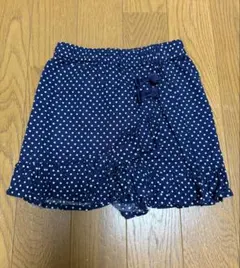 ラポシェビスキュイ　 水玉ハーフパンツ ネイビー　女の子　キッズ　100サイズ