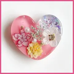 No.2654ハンドメイド　ヘアゴム　レジン　ドライフラワー