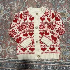 美品 H&M ニットカーディガン クリスマス ノルディック柄
