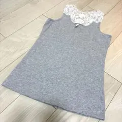 ELLE レディース タンクトップ グレー レースのサムネイル