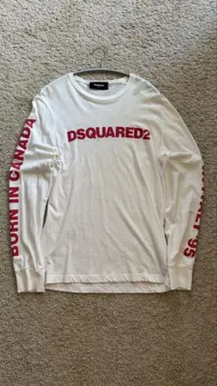 DSQUARED2 ホワイト ロングスリーブ カットソー