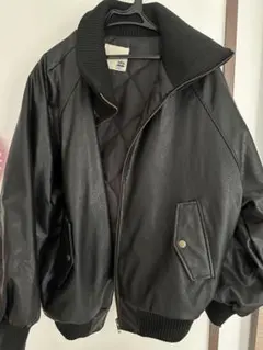 【新品・未使用】 「JaVaジャバコラボ」フェイクレザーオーバーサイズジャケット