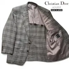 【極美品】80s　Dior　ディオール　日本製　リネン混　サマージャケット