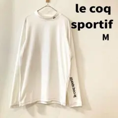le coq sportif 長袖 M ホワイト 白 ハイネック ゴルフウェア