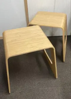 【廃盤品】2脚 IKEA ベングトホーカン スツール 竹製 サイドテーブルのサムネイル