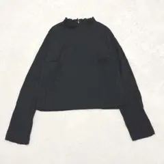 シーイン DAZY◇フリルネックブラウス 波模様 インナー レイヤード M