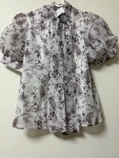 INGNI 花柄リボンブラウス