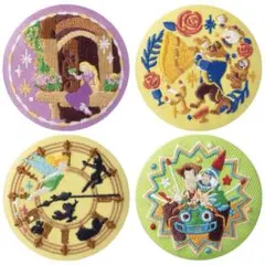 ディズニー刺繍缶バッジセット　4点セット