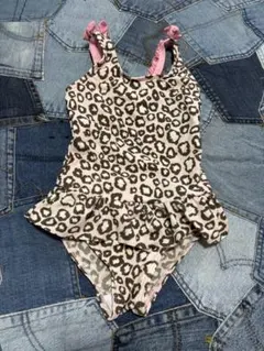 ヒョウ柄フリル水着 2-3歳用