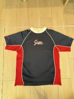 【値下げ‼️】サイズM 久保田Slugger 半袖ウェア ネイビー/レッド
